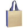 Panelled Jute Bags Blue